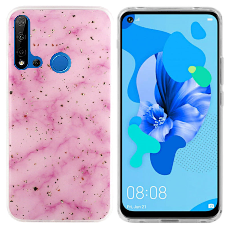 BackCover Marble Glitter für Huawei P20 Lite 2019 Pink